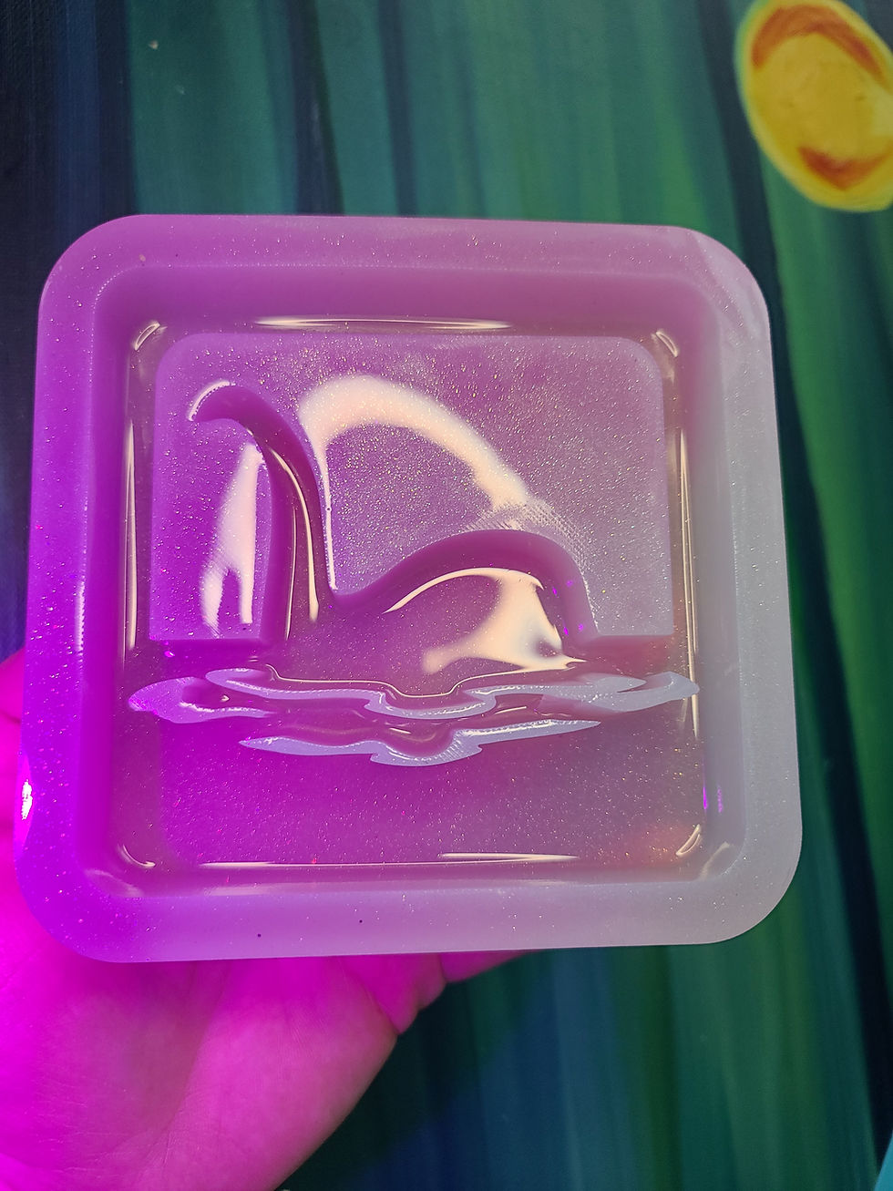 Thumbnail: Nessie Large  Handmade Silicone Mold Standing Glossy Domed
