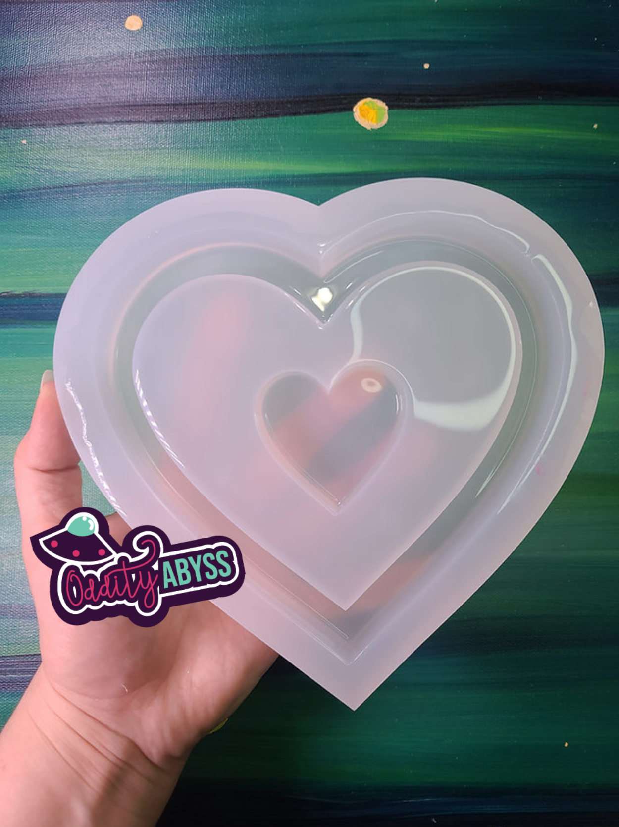 XL Heart Tray Glossy Deep Handmade Silicone Mold