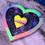 Thumbnail: GLOW A2 Heart Ash Tray Large Deep Glow in the dark Galaxy Heart Ash Tray