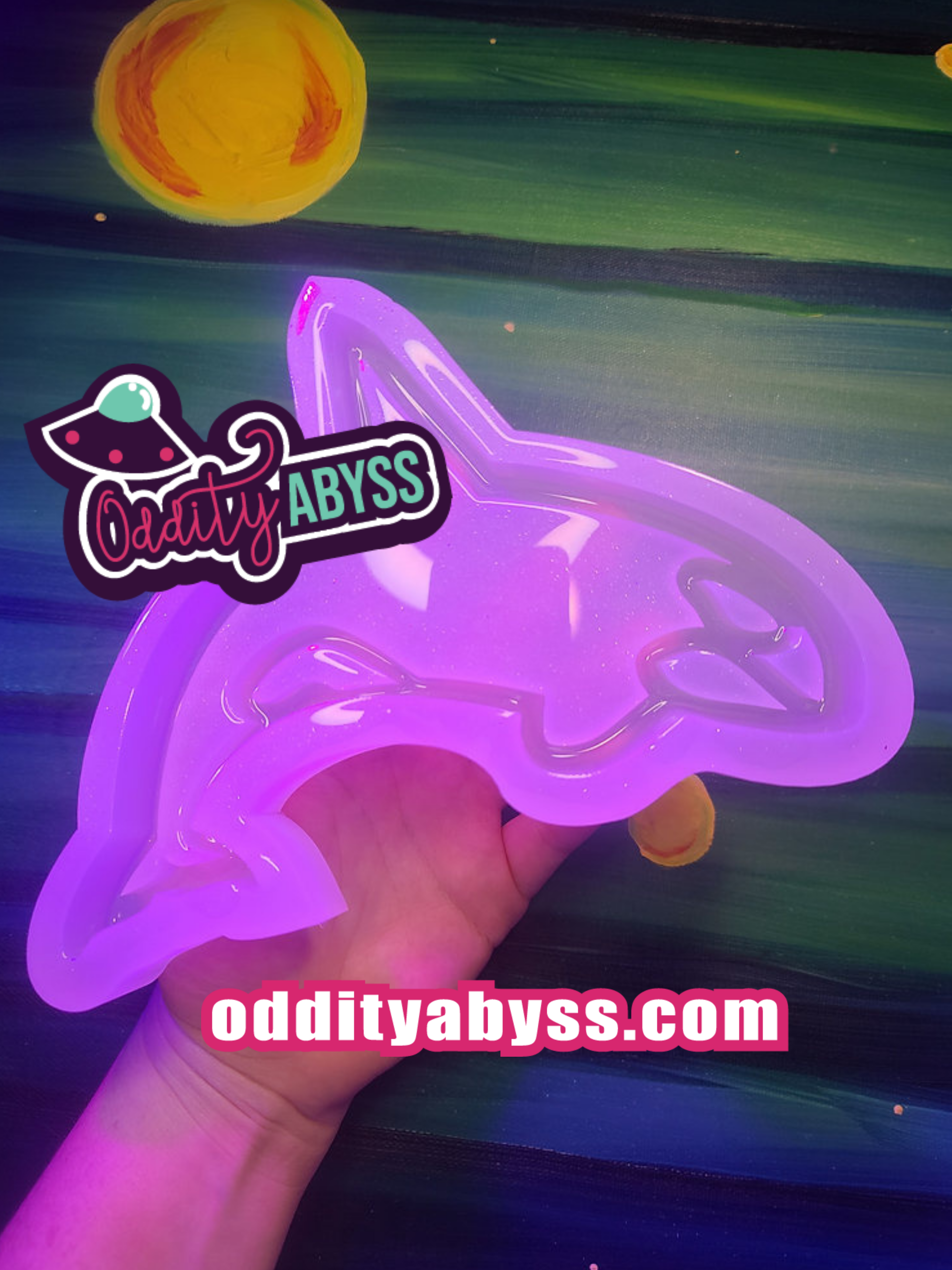 Orca Tray Standing Handmade Silicone Mold Large Tray Whale Mold