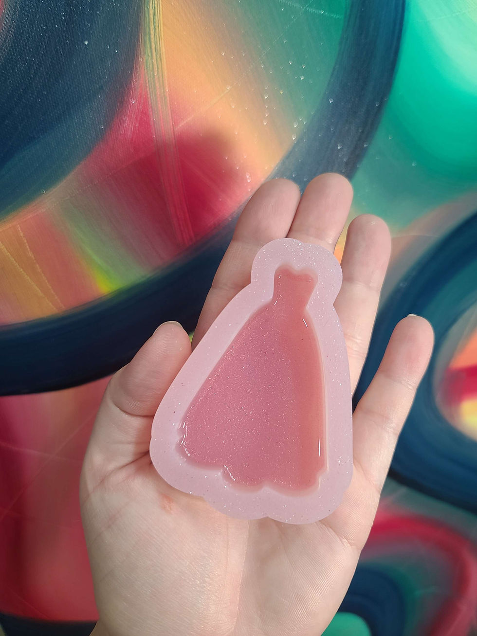 Thumbnail: Wedding Dress Mold Keychain Magnet Epoxy Resin Bachelorette