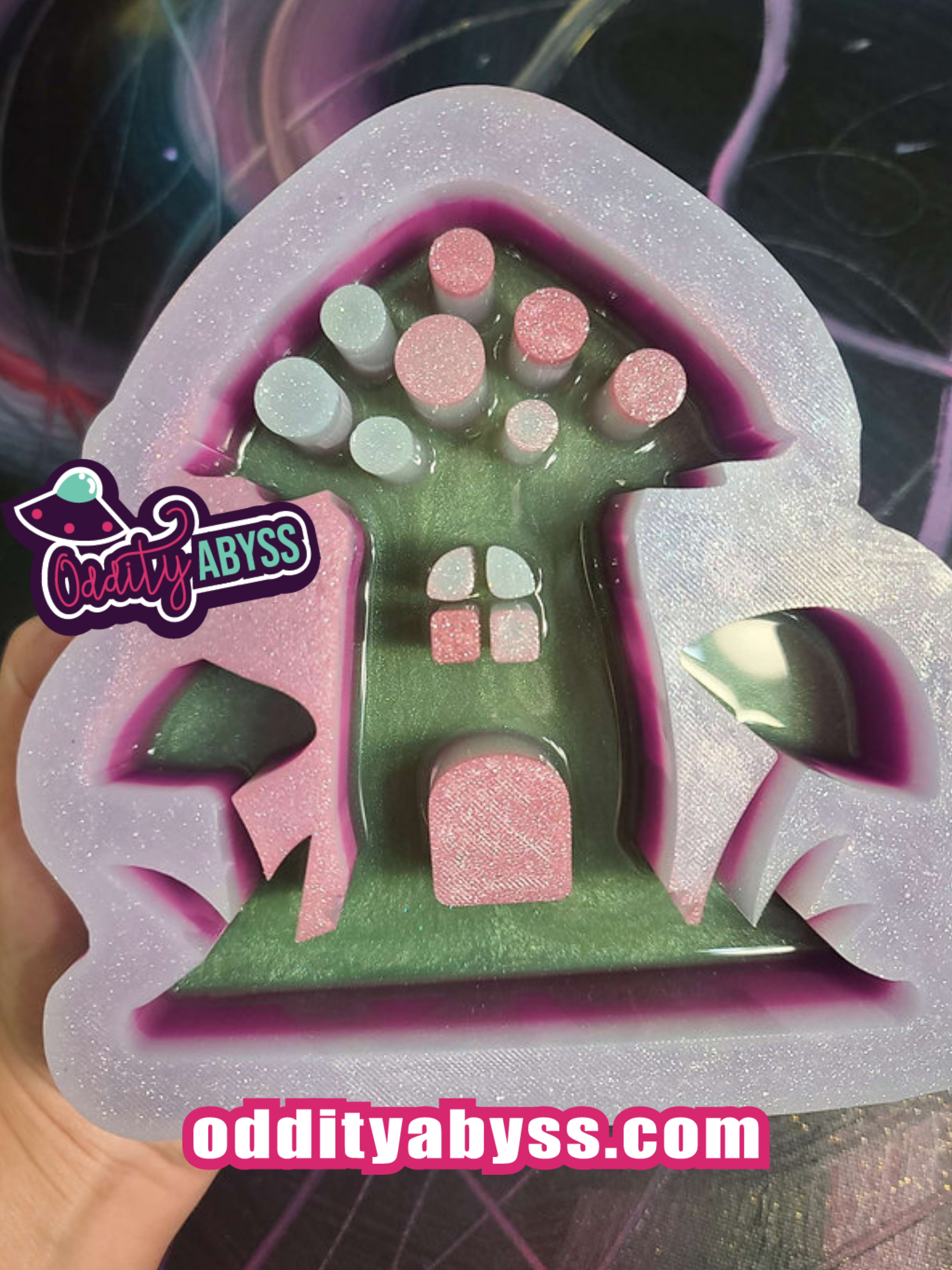 XL Mushroom Fairy House Silicone Mold - Deep Standing Mold
