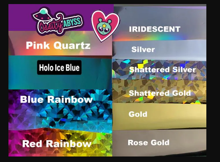 Thumbnail: Micro Space Tiny Mini Sticker Sheer Clear holographic Foil Sticker Sheets