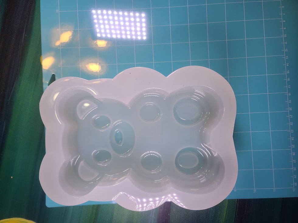 Thumbnail: XL 3d Gummy Bear Glossy Handmade Silicone Mold Extra Large Sitting Bear Mold