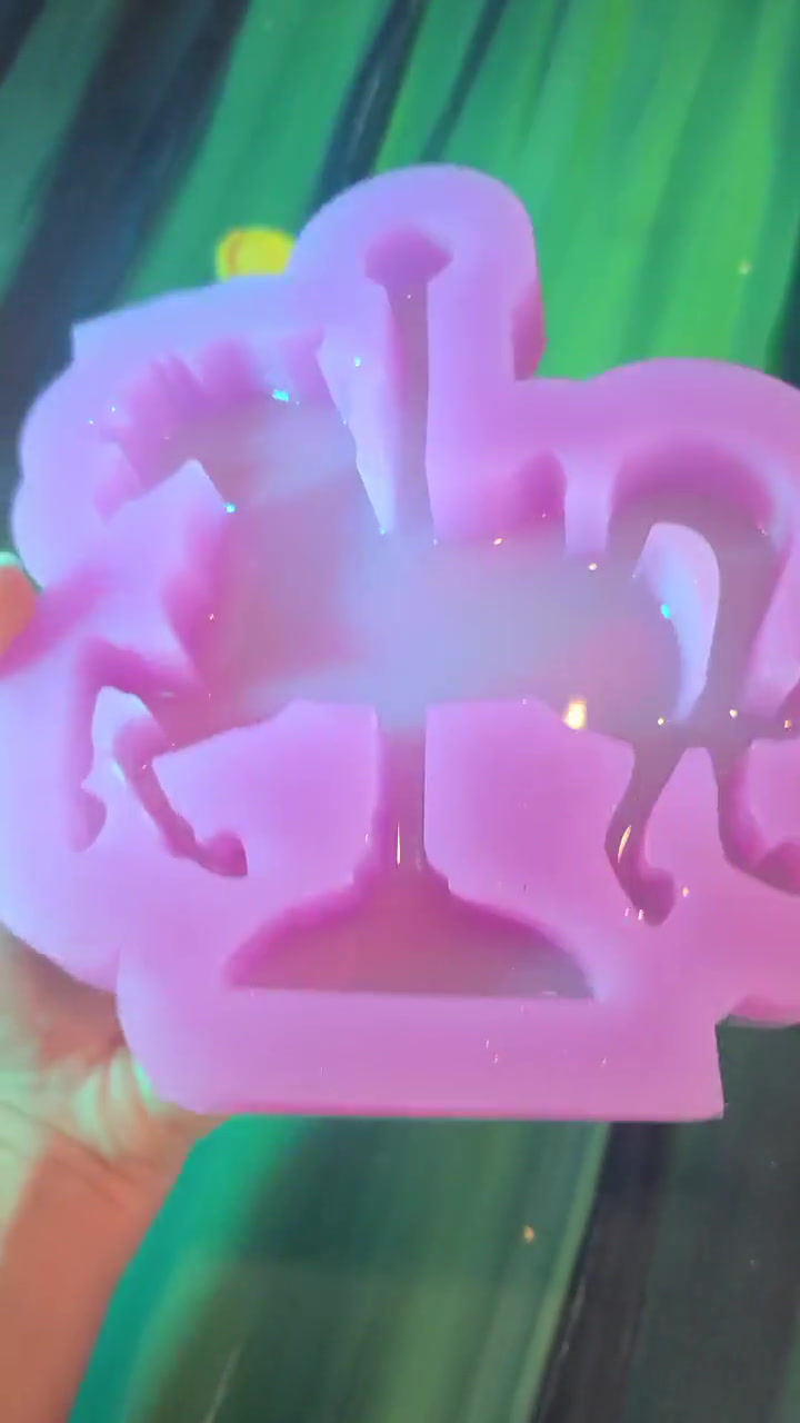 Thumbnail: XL Carousel Horse Handmade Silicone MOld Glossy Deep Standing Dopamine Decor