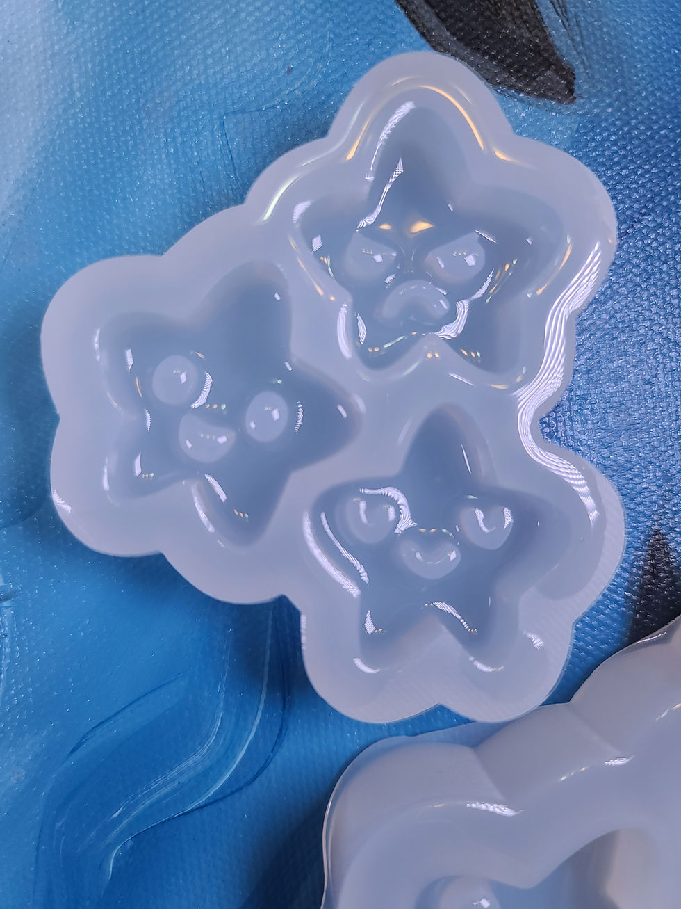 Thumbnail: Moody Stars Set of 3 Glossy Handmade Silicone Mold Earring Magnet Mold