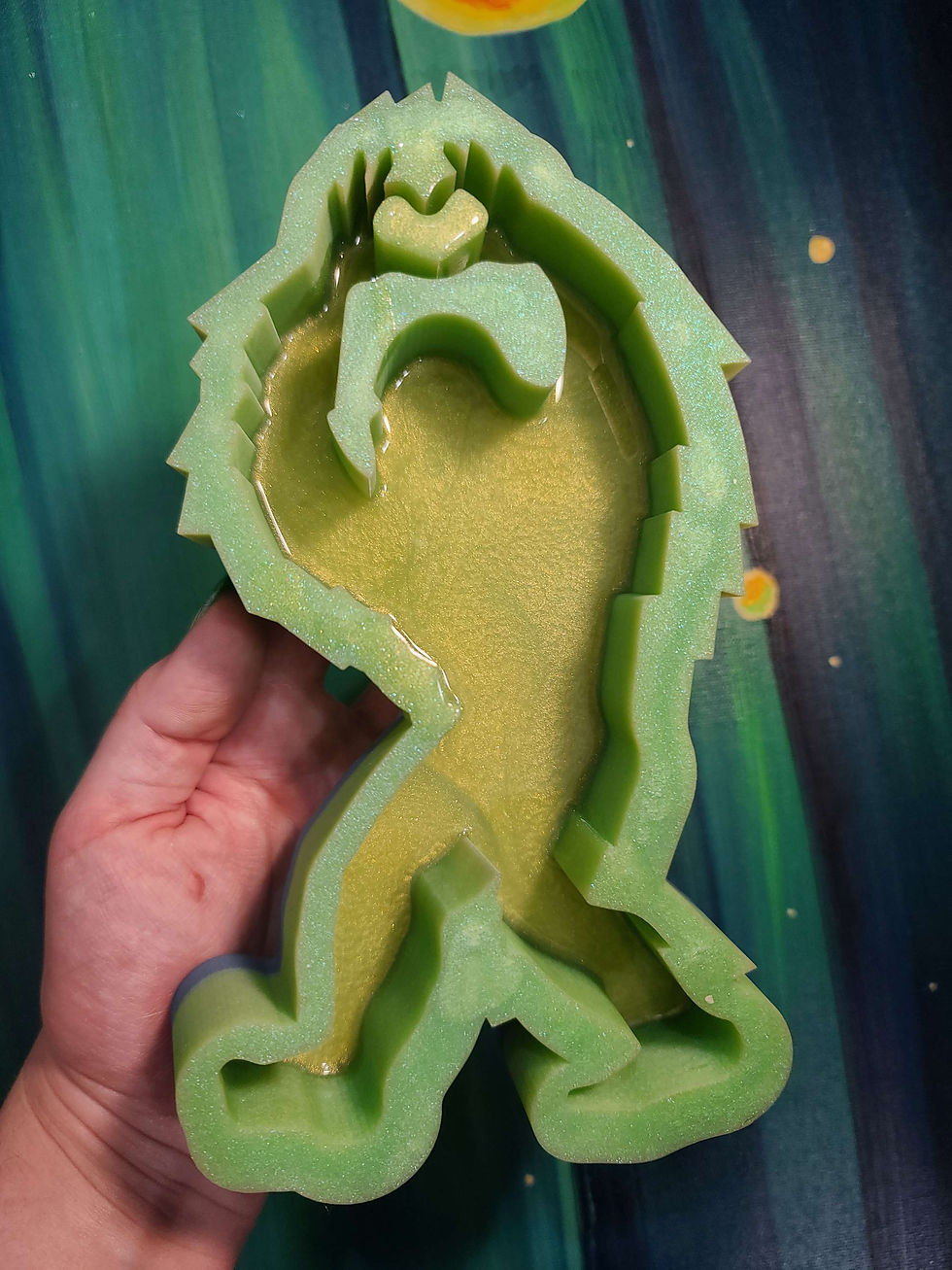 XL Standing Bigfoot Deep Silicone Mold Love Hands Handmade Glossy