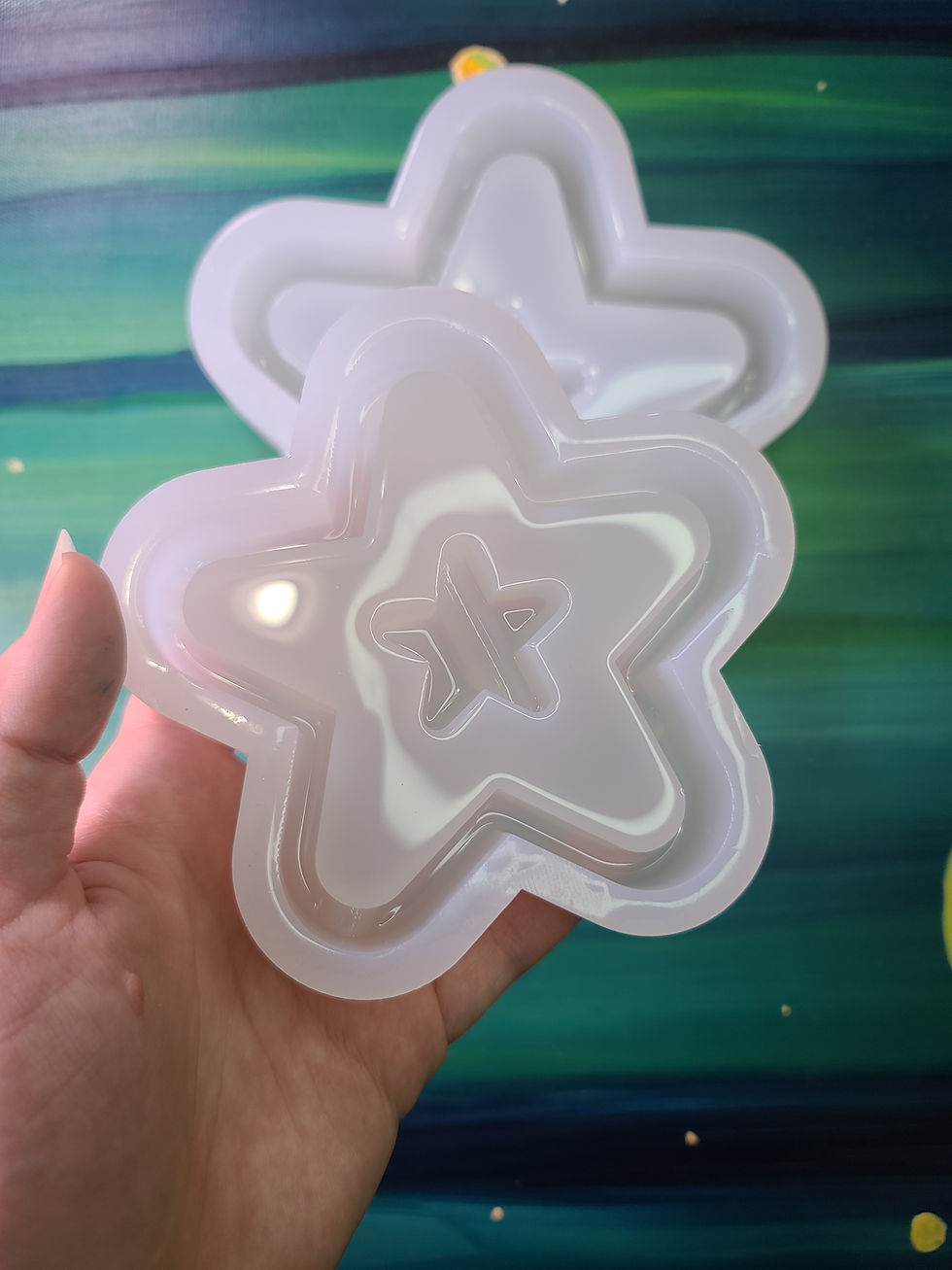 Thumbnail: Star Ash Tray Choose Size! Glossy domed Handmade Silicone Mold