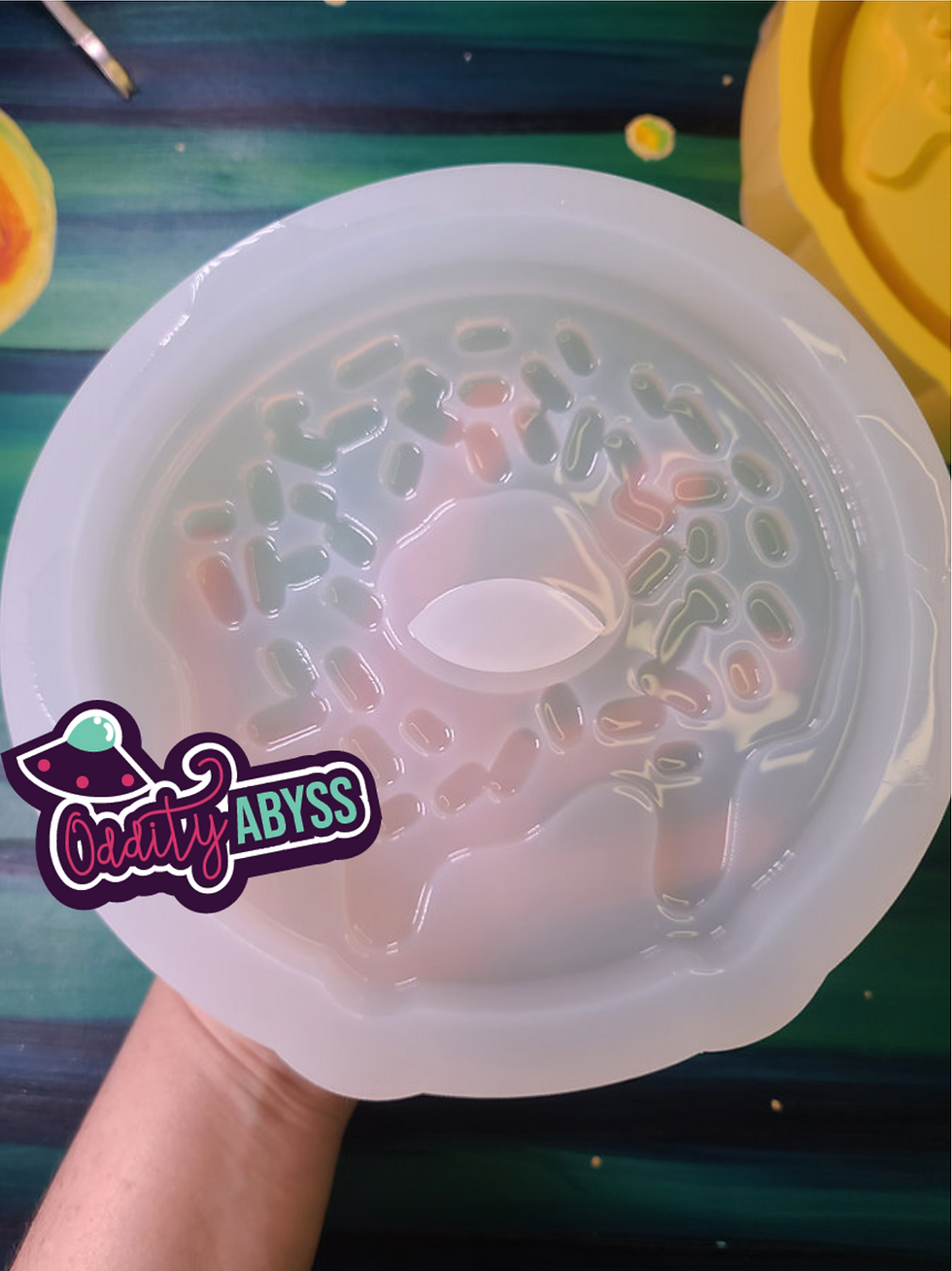 XL 3d Sprinkle Donut Glossy Handmade Silicone Mold