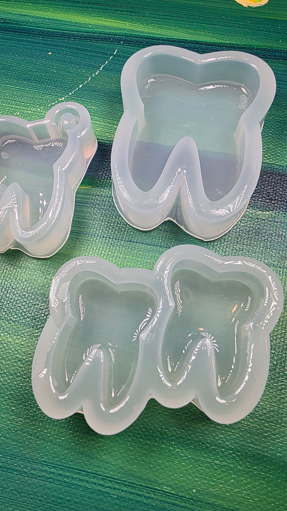 Thumbnail: Molar Tooth Glossy Handmade Silicone Mold Choose Size