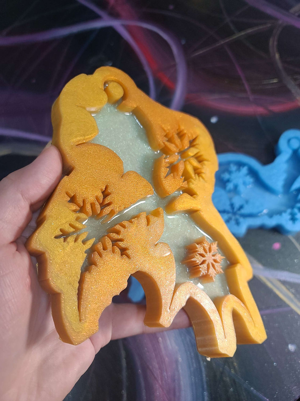Thumbnail: Ice Dragon Ornament Molds For Epoxy Resin Art
