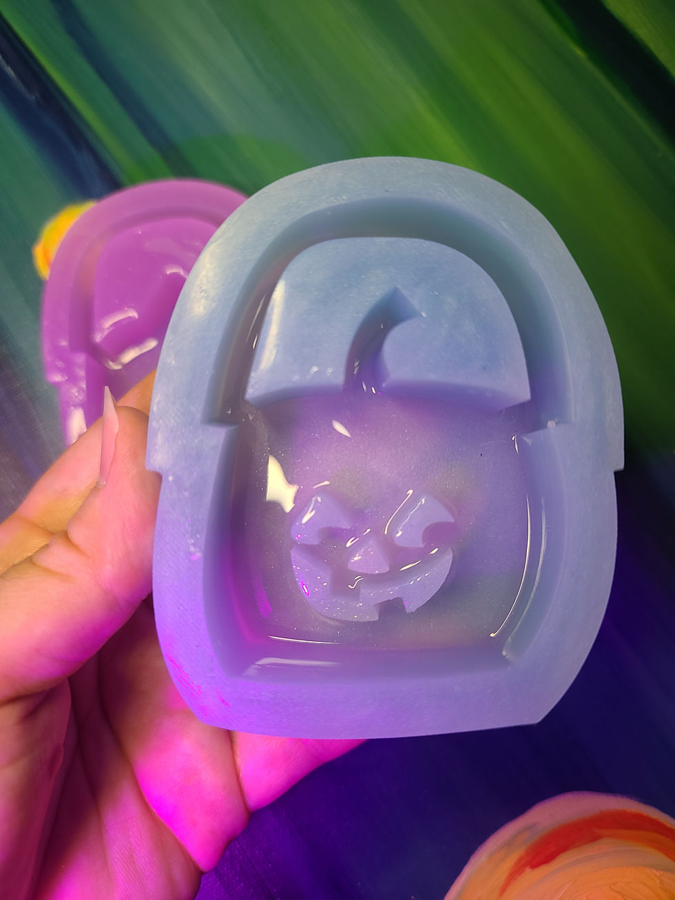 Thumbnail: Candy Buckets Handmade Silicone Mold Choose Design Pumpkin Witch Mold
