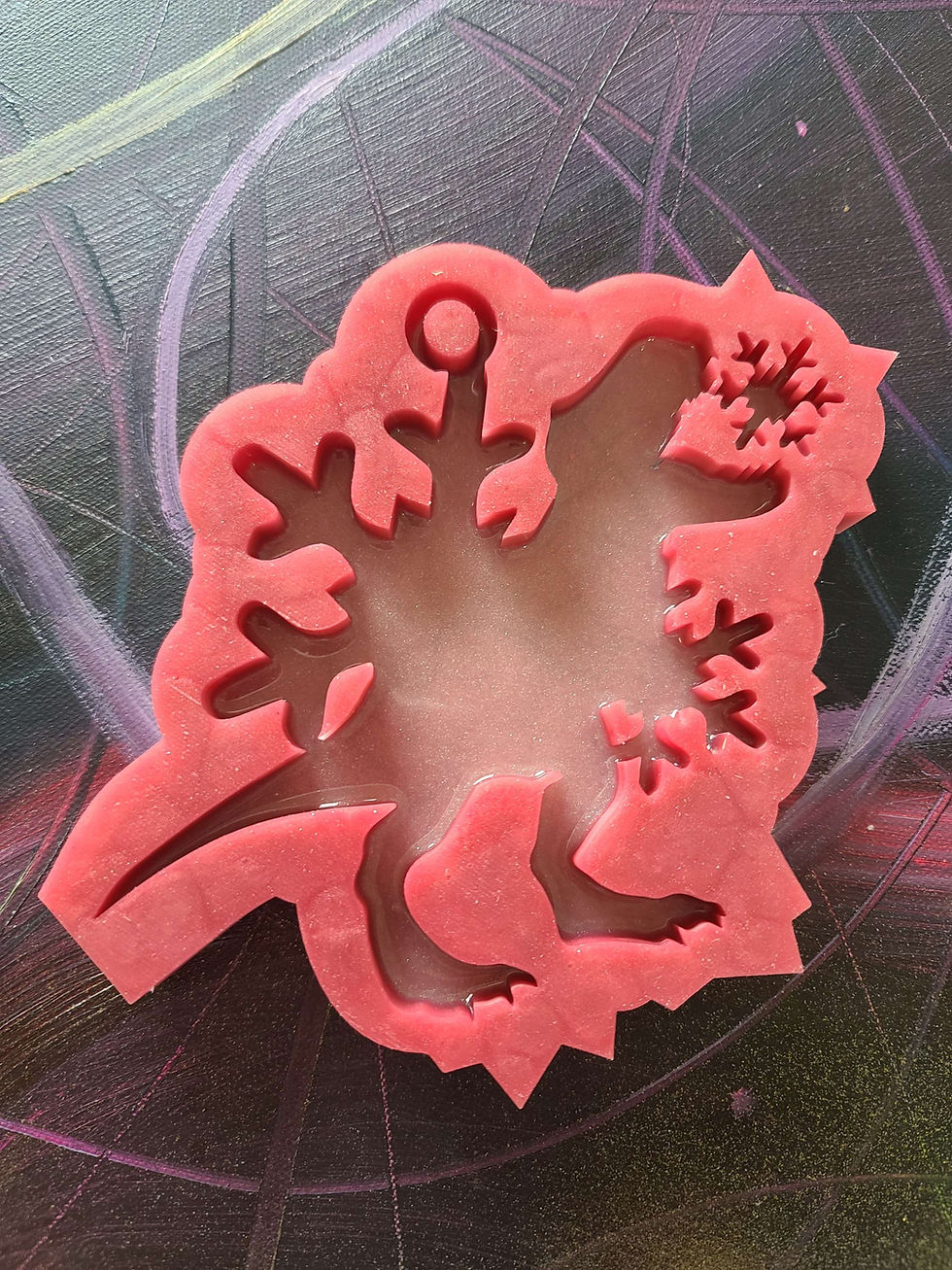 Thumbnail: Trex Snowflake Dinosaur Ornament Mold 