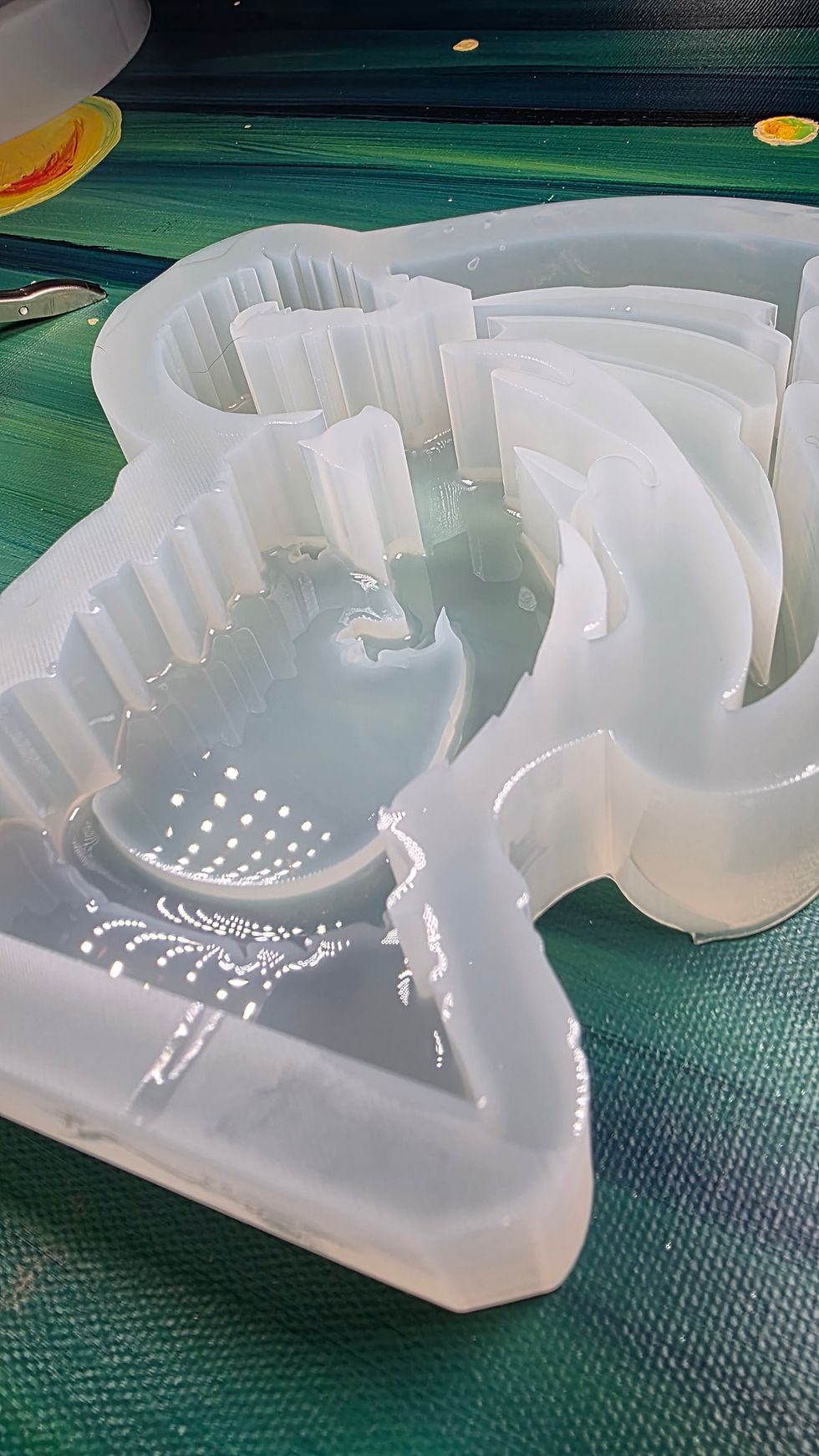 Thumbnail: 3D Dragon Rock Standing Glossy Handmade Silicone Mold