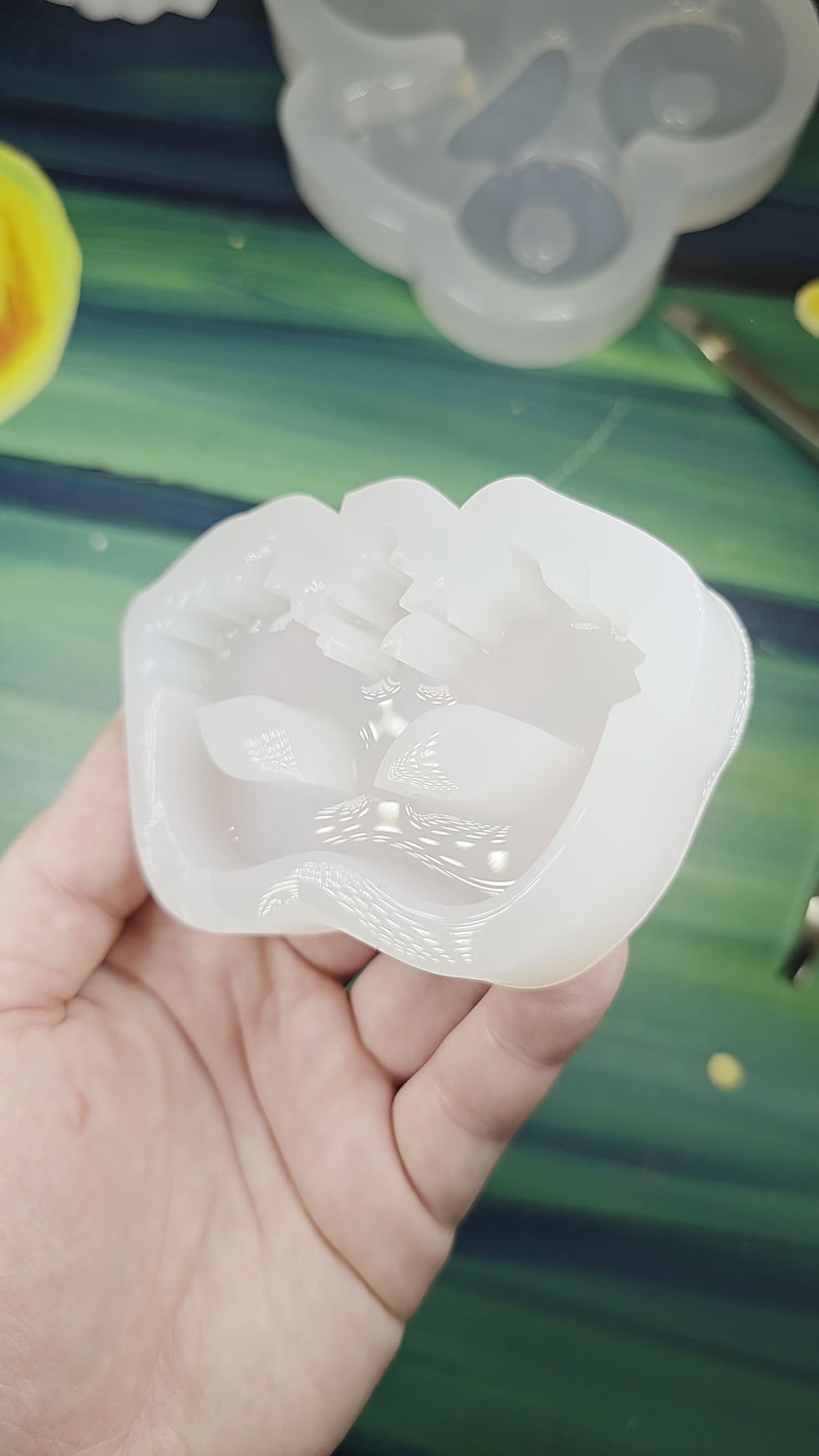 Thumbnail: Masquerade Ball Mask Glossy Silicone Mold Handmade Epoxy Art