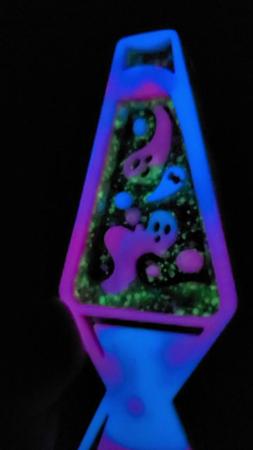 Thumbnail: GLOW A6 Ghost Lava Lamp Small dent Epoxy Decoration Spooky Lamp Standing Glossy
