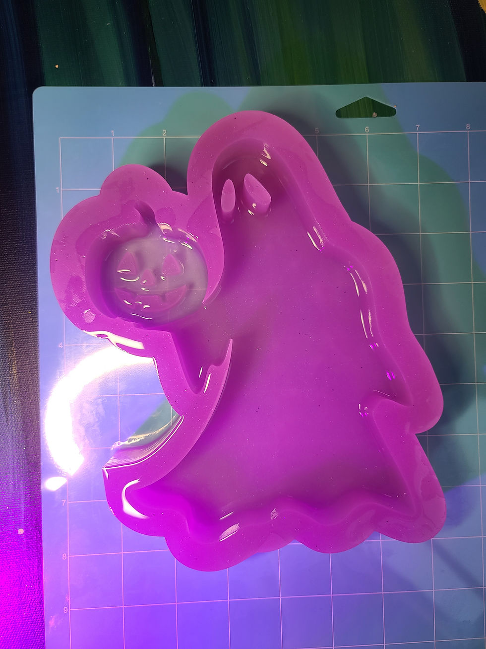 Thumbnail: XL Ghost Pumpkin Standing Handmade Silicone Mold