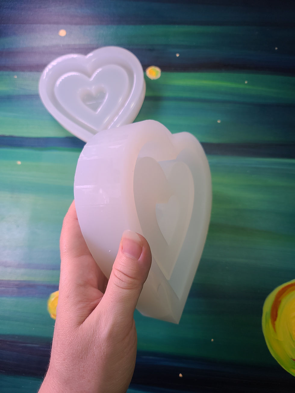 Thumbnail: Heart Ash Tray Choose Size! Glossy Domed Deep Handmade Silicone Mold