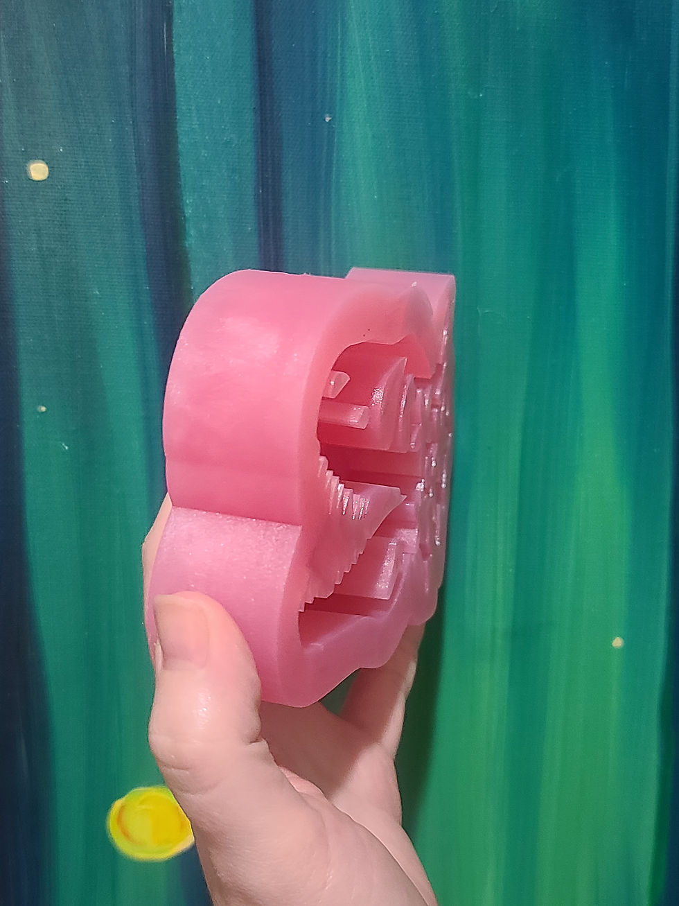 Thumbnail: XL  Large Floral Skull Shiny Deep Standing Trex Dinosaur Skull Silicone Mold