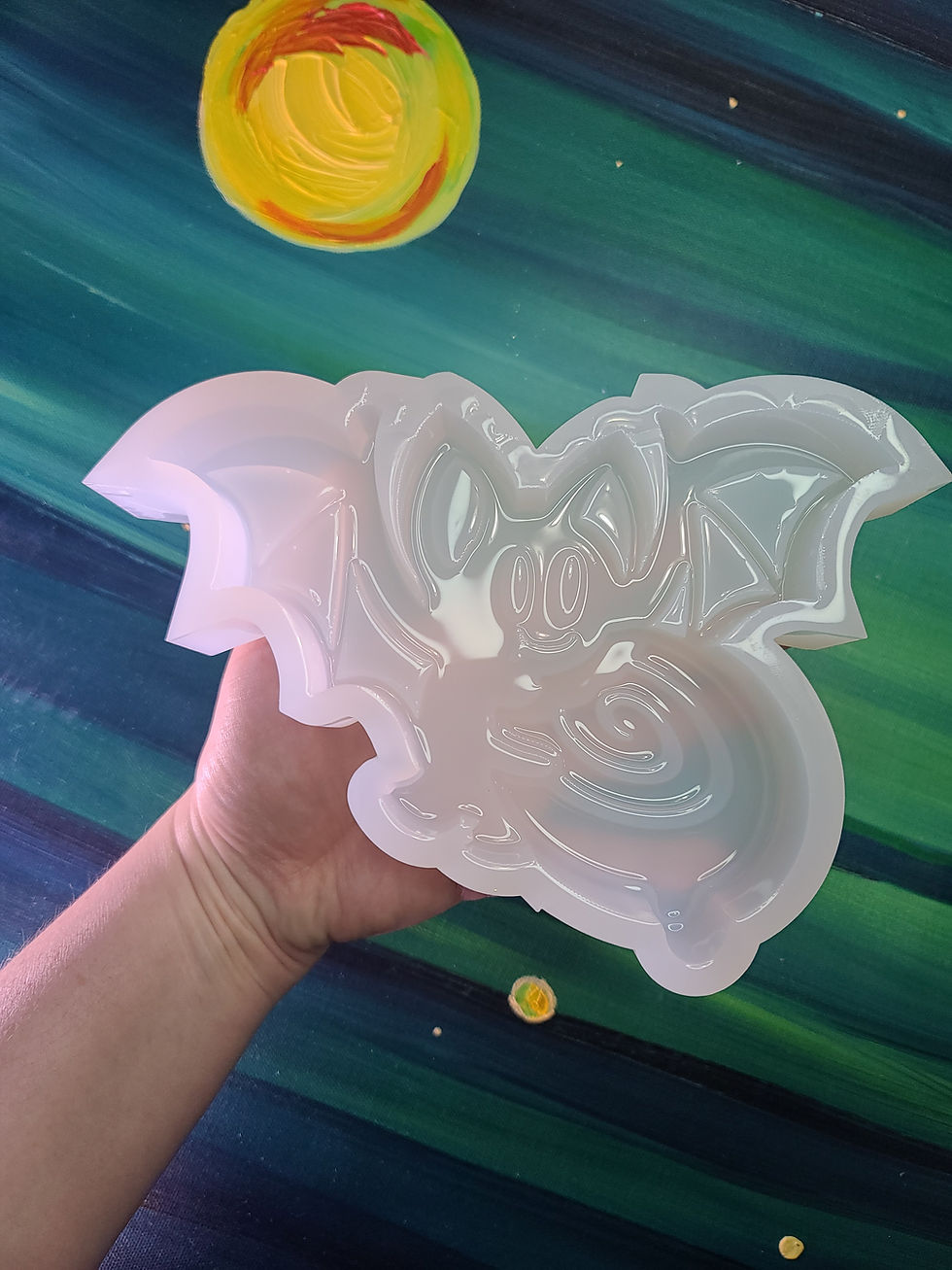 Thumbnail: Honeybun Bat Glossy Standing Handmade Silicone Mold 