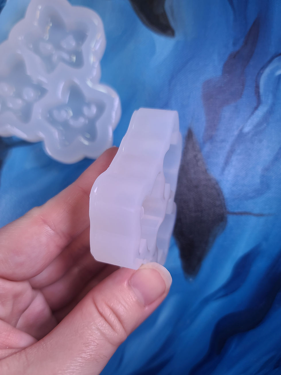 Thumbnail: Moody Stars Set of 3 Glossy Handmade Silicone Mold Earring Magnet Mold