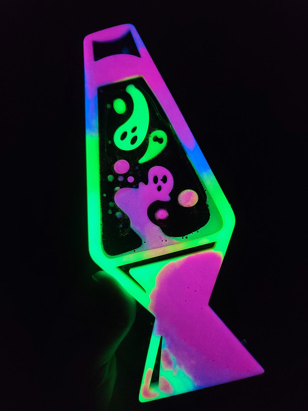 Thumbnail: GLOW A5 Ghost Lava Lamp Large Decor Glow in the dark Standing Spooky Decoration