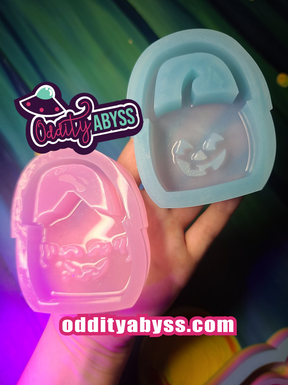 Candy Buckets Handmade Silicone Mold Choose Design Pumpkin Witch Mold