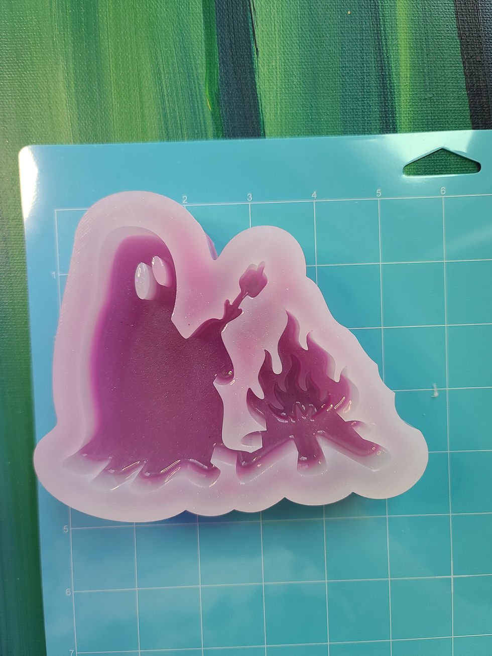 Thumbnail: Bonfire Ghost Handmade Silicone Mold Standing Shiny Spooky Decor Mold