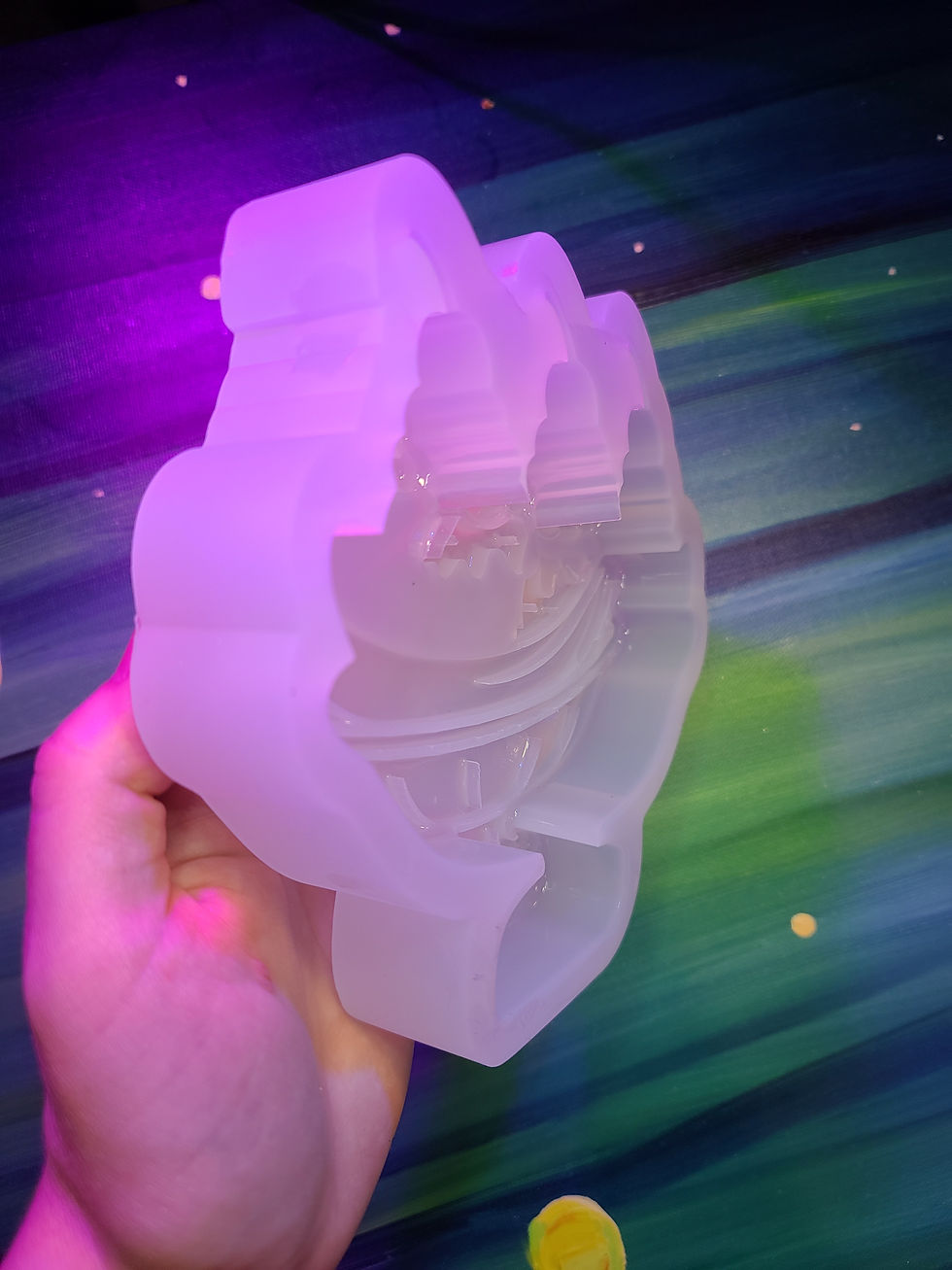 Thumbnail: XL Banana Split Ice Cream Shiny Standing Handmade Silicone Mold 