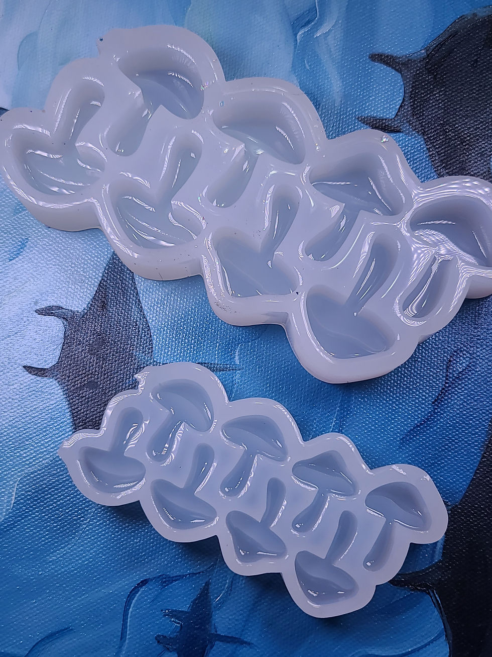Thumbnail: 3D Mushroom Palette Glossy Set Handmade Silicone Mold Earring Keychain Magnet