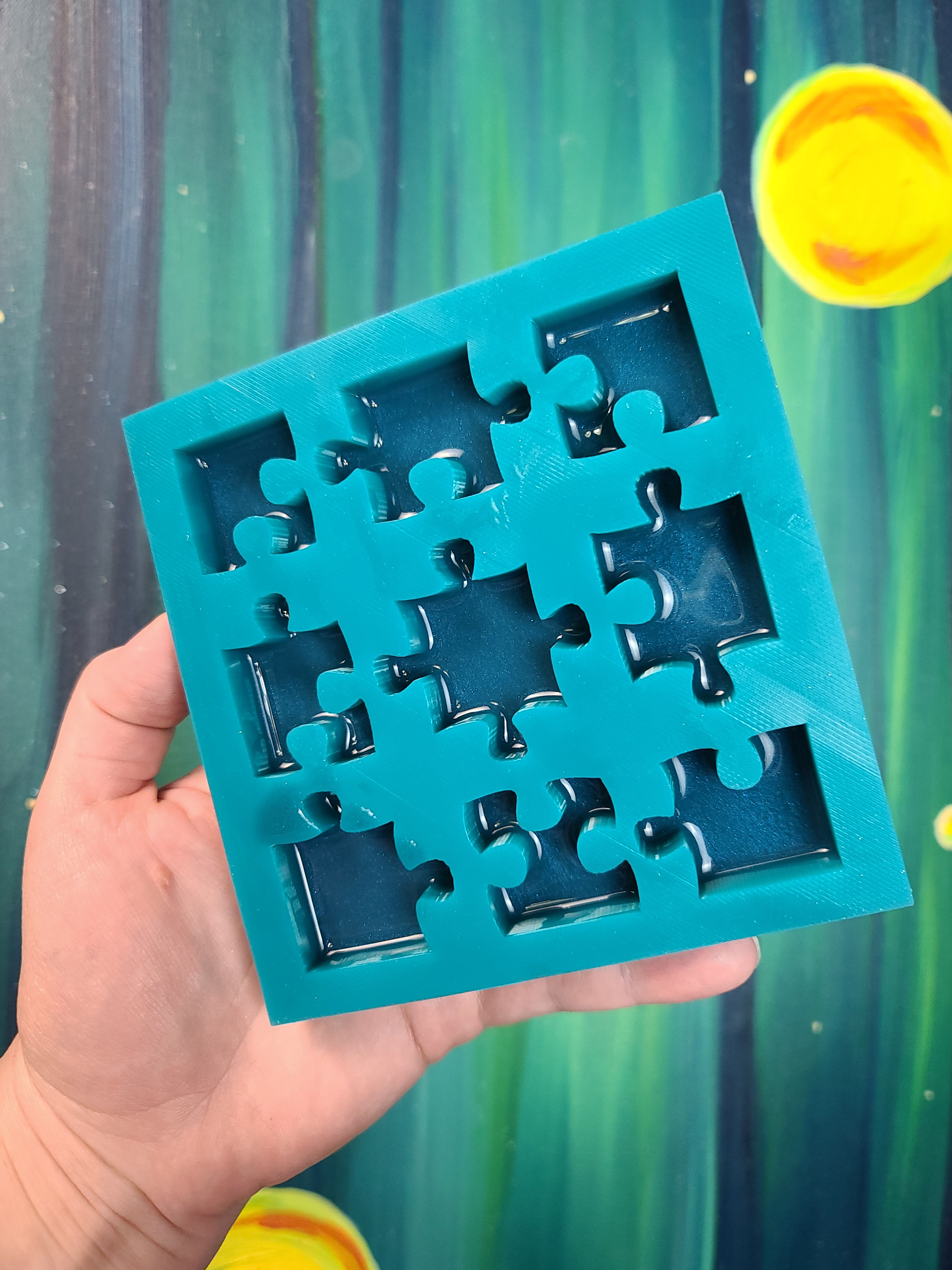 Medium Square Puzzle Mold 9 piece set