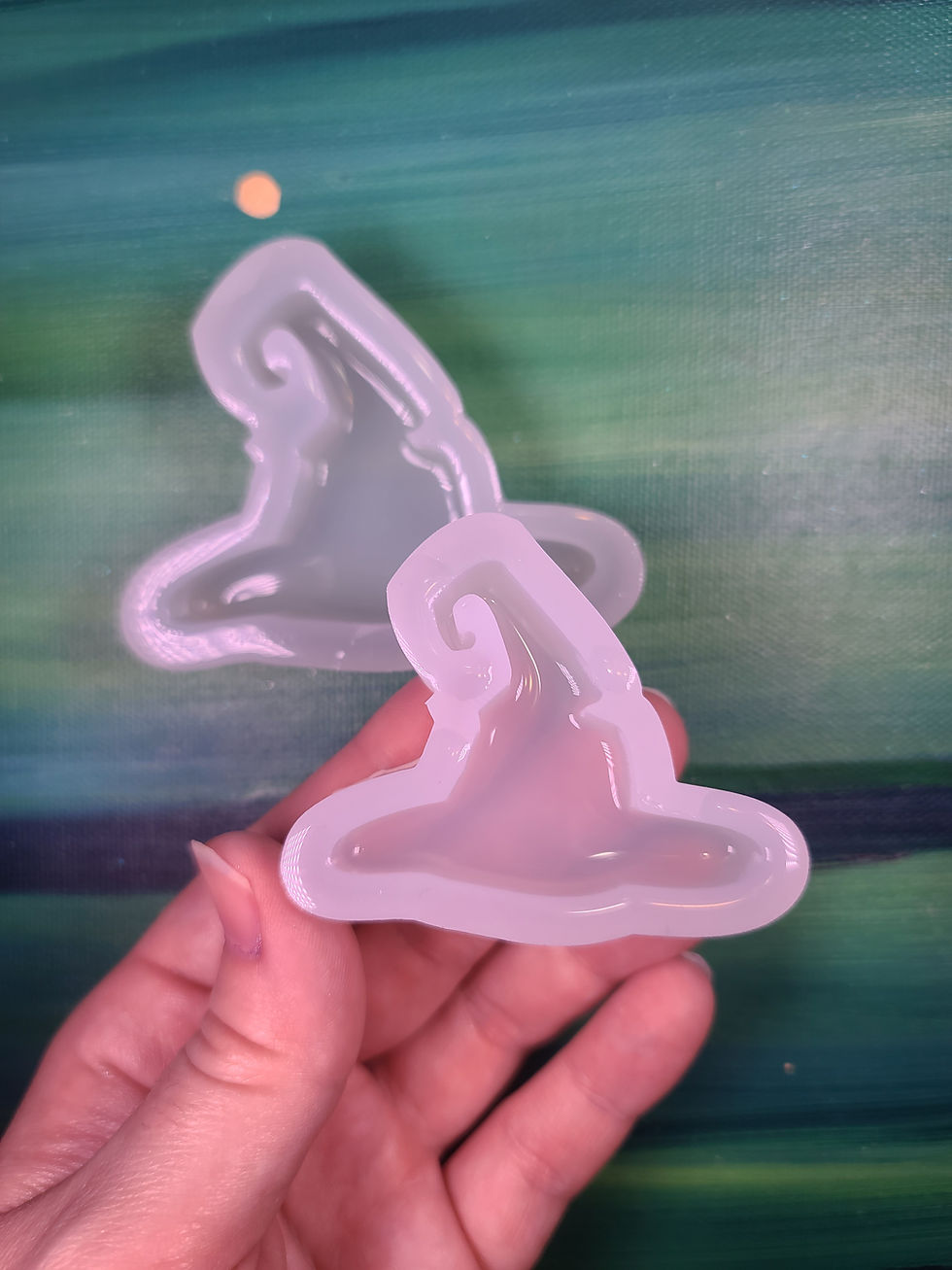 Thumbnail: Witch Hat Glossy Deep Handmade Silicone Mold Choose size