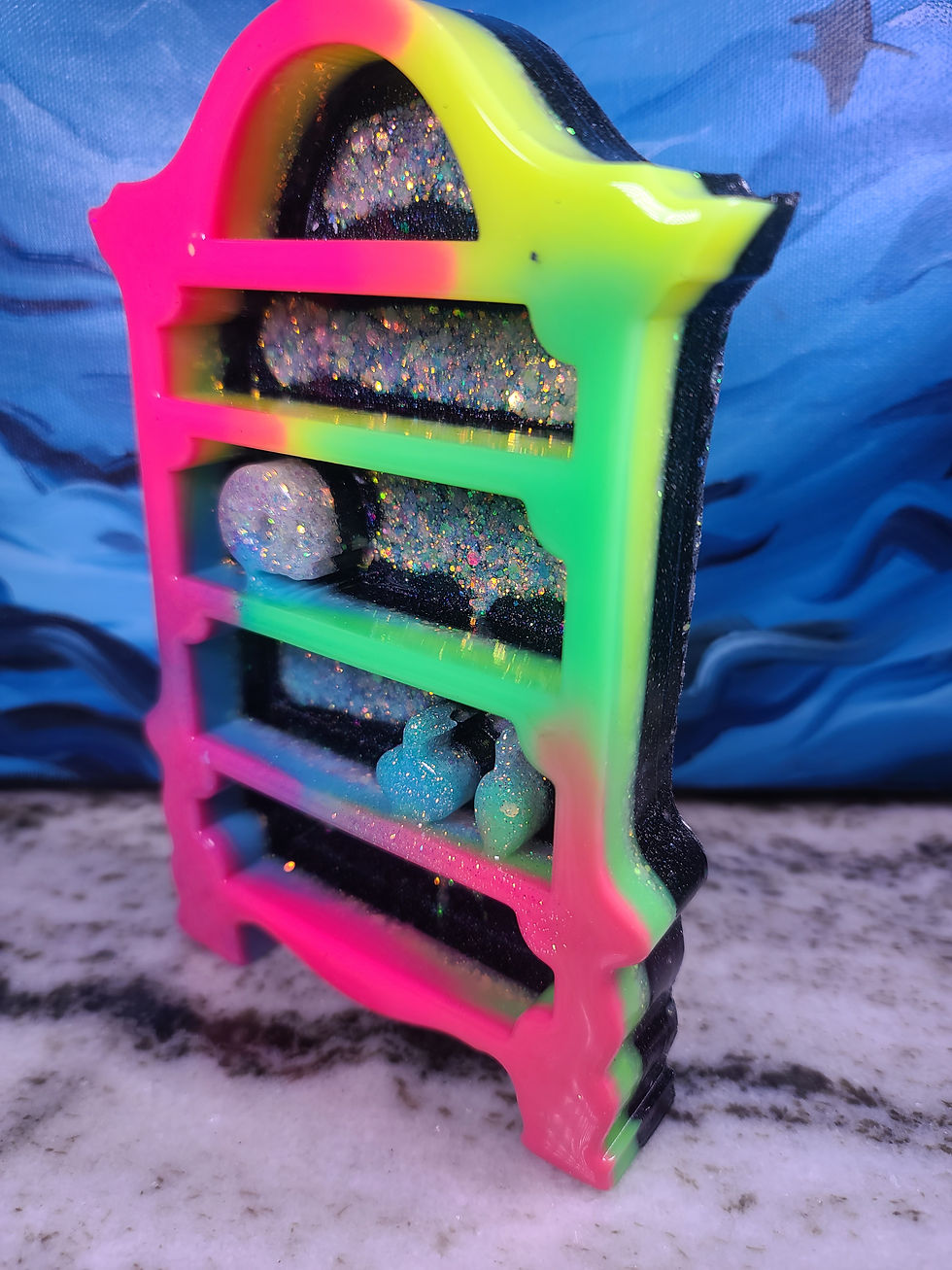 Thumbnail: GLOW A8 Spooky Shelf Potion Skull Glow in the Dark Glossy Standing Decor