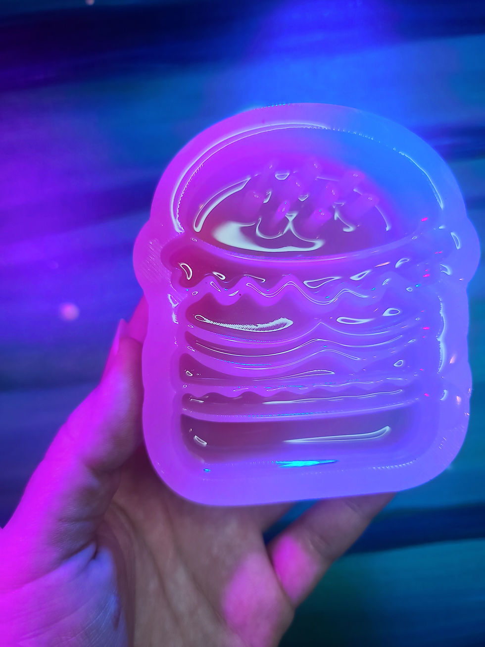 Thumbnail: Hamburger Patty Handmade Silicone Mold Food Retro Kitsch Decor