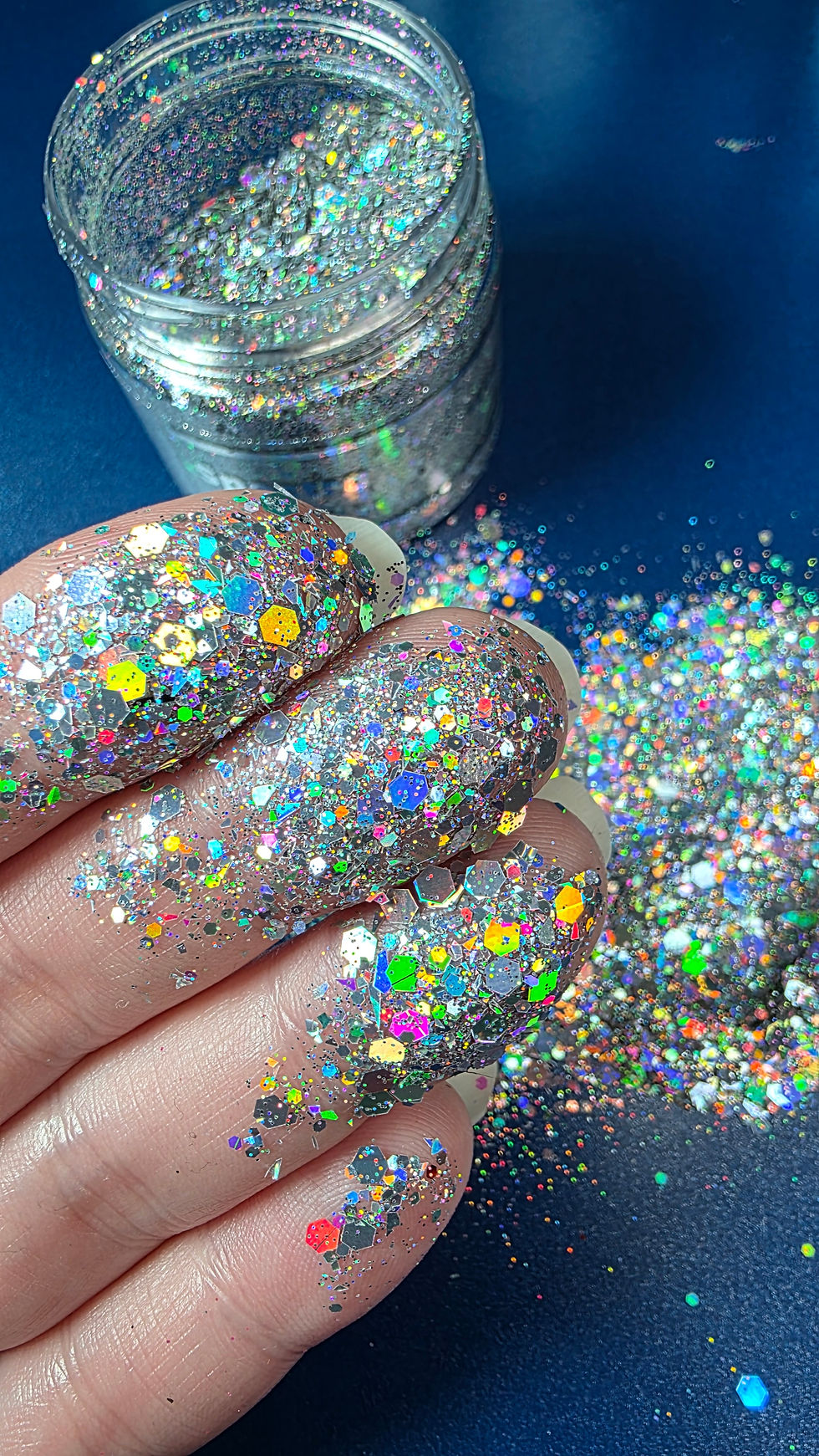 Thumbnail: SPECTRA   Super Charged Holographic Silver Glitter Mix 2oz Bottle