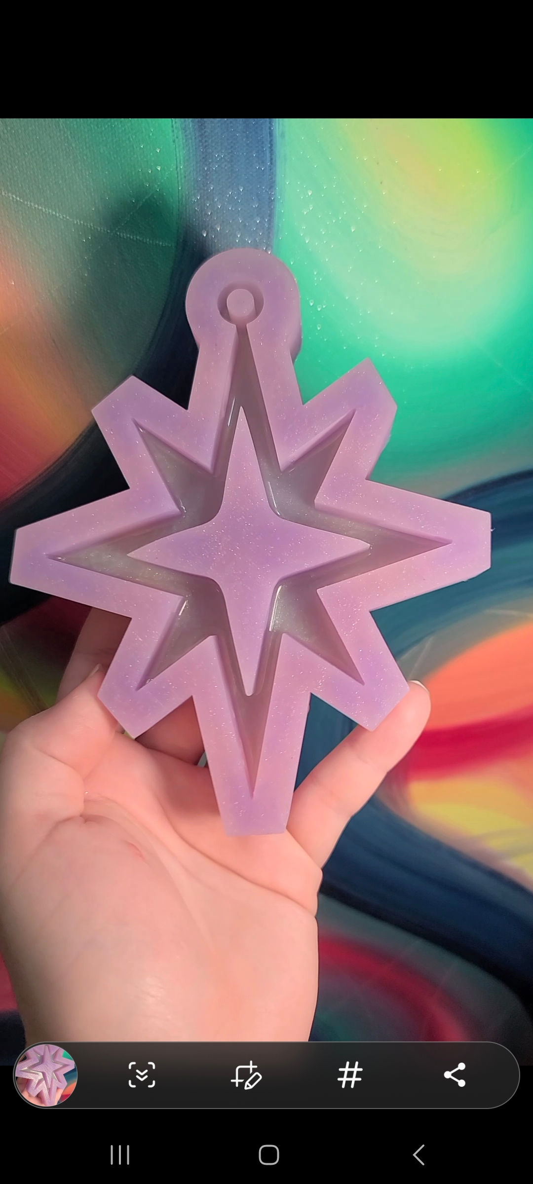 Large North Star Ornament Mold
