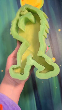 Thumbnail: XL Standing Bigfoot Deep Silicone Mold Love Hands Handmade Glossy