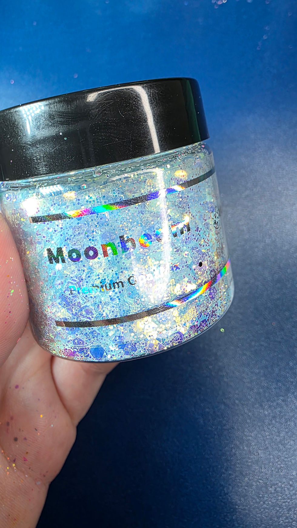 Thumbnail: MOONBEAM  Light Blue, Golden Shift Opalescent Glitter Mix  2oz Bottle