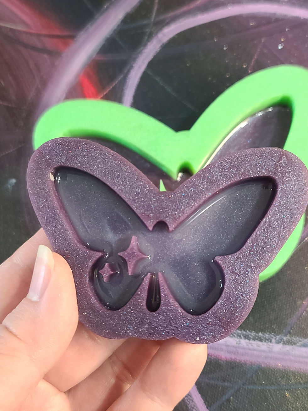 Thumbnail: Sparkle Butterfly Silicone Molds Handmade Unique for Keychains