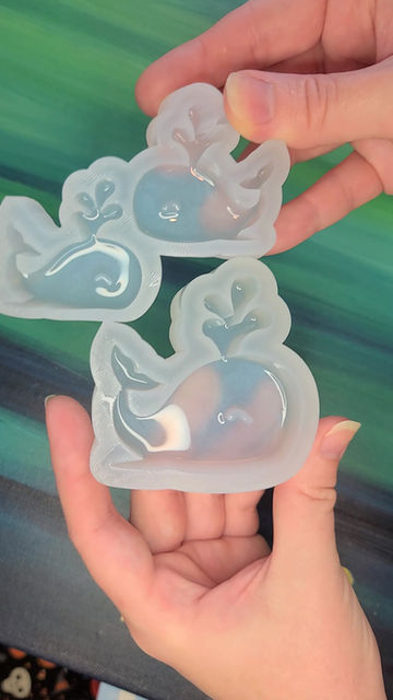 Thumbnail: Whale Silicone Molds Choose Design! Small standing Whale Silicone Mold