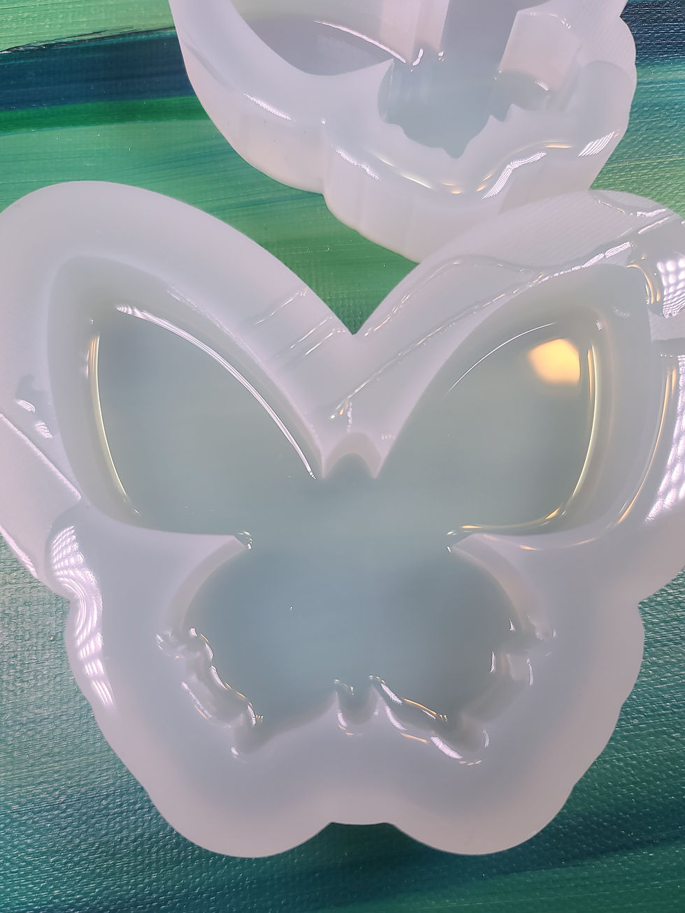 Thumbnail: Butterfly Shiny Glossy Mold Handmade Silicone Mold Choose Size
