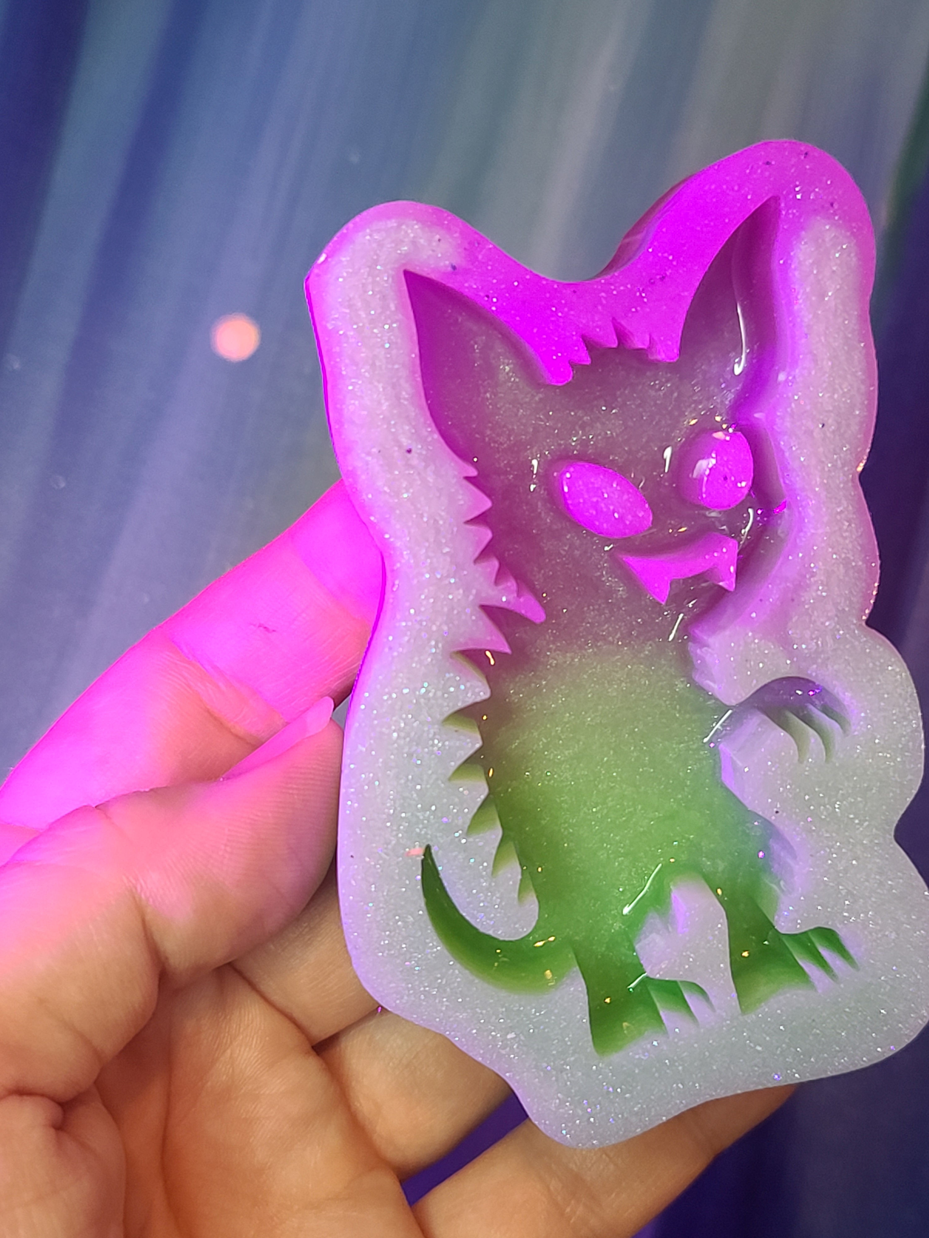 Chupacabra Handmade Silicone Mold Standing Shiny mold