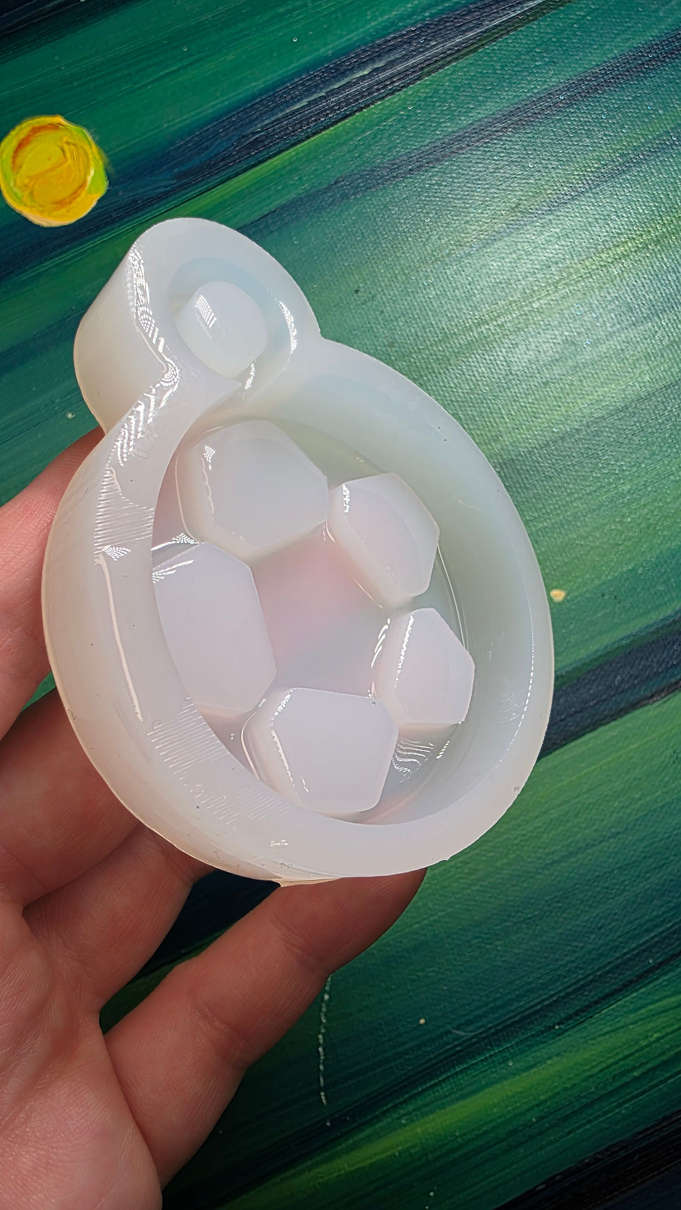 Thumbnail: 2.5" Soccer Ball Mold3D Glossy Handmade Silicone Mold Looped Keychain Mold