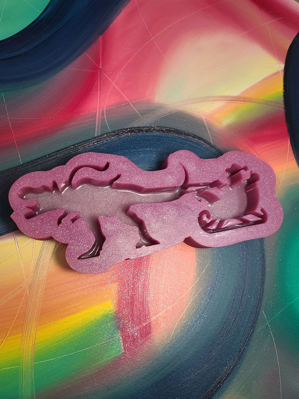 Thumbnail: Trex Santa Sled Silicone Mold Deep Standing Mold for Epoxy Resin Holiday Decorat