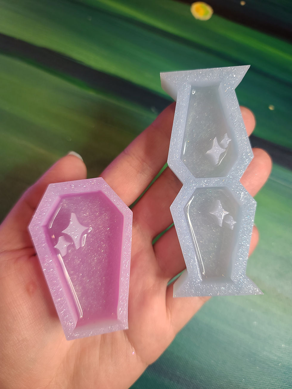 Thumbnail: Sparkle Coffin Choose Size Silicone Mold