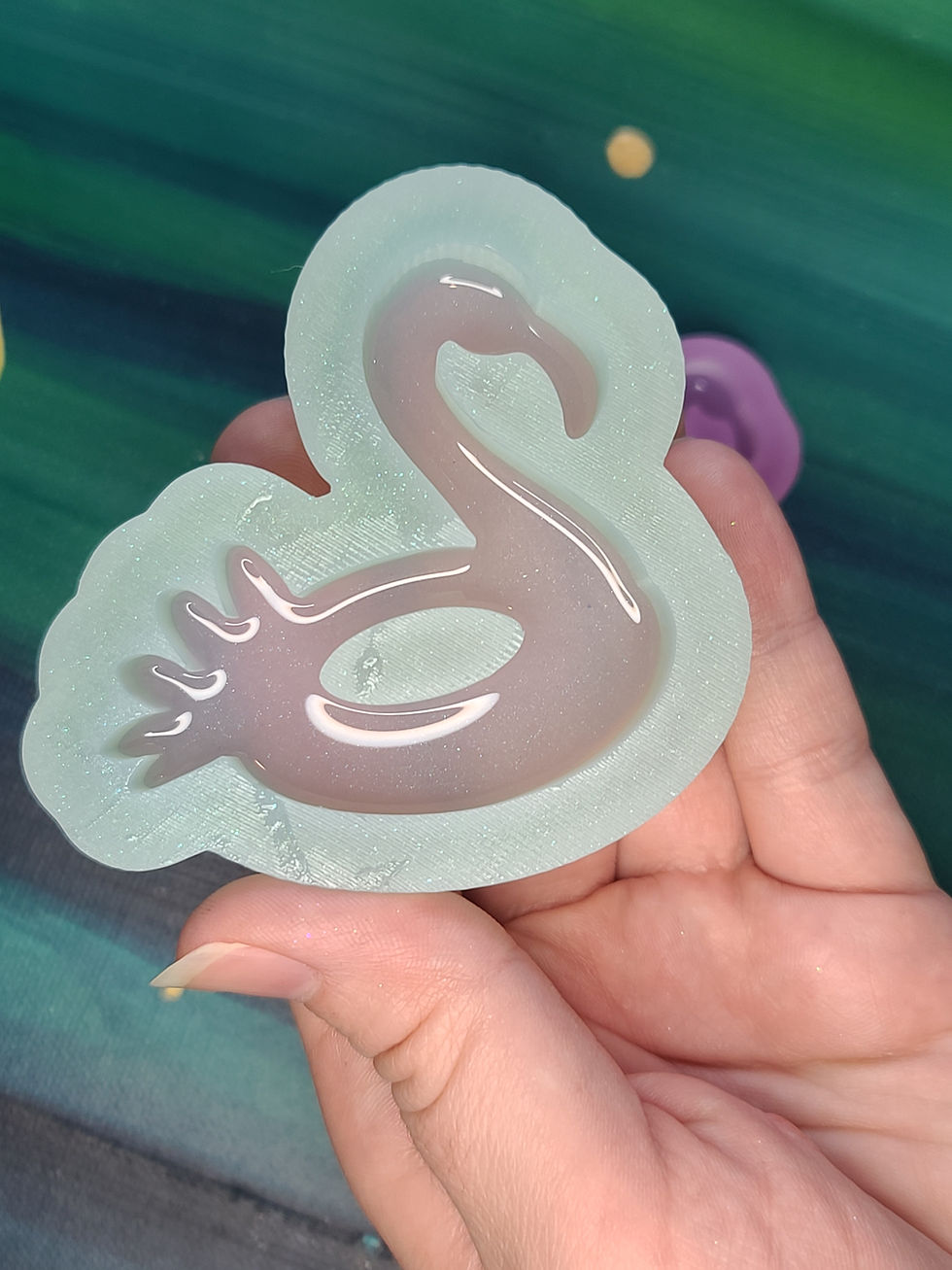 Thumbnail: Flamingo Floatie Silicone Mold Choose Design Handmade