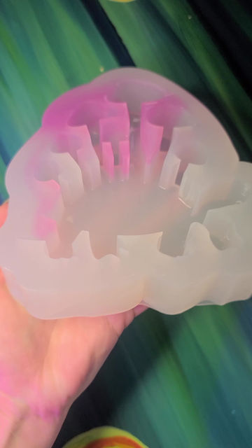 Thumbnail: XL Mushroom Turtle Handmade Silicone Mold Standing Large Mold