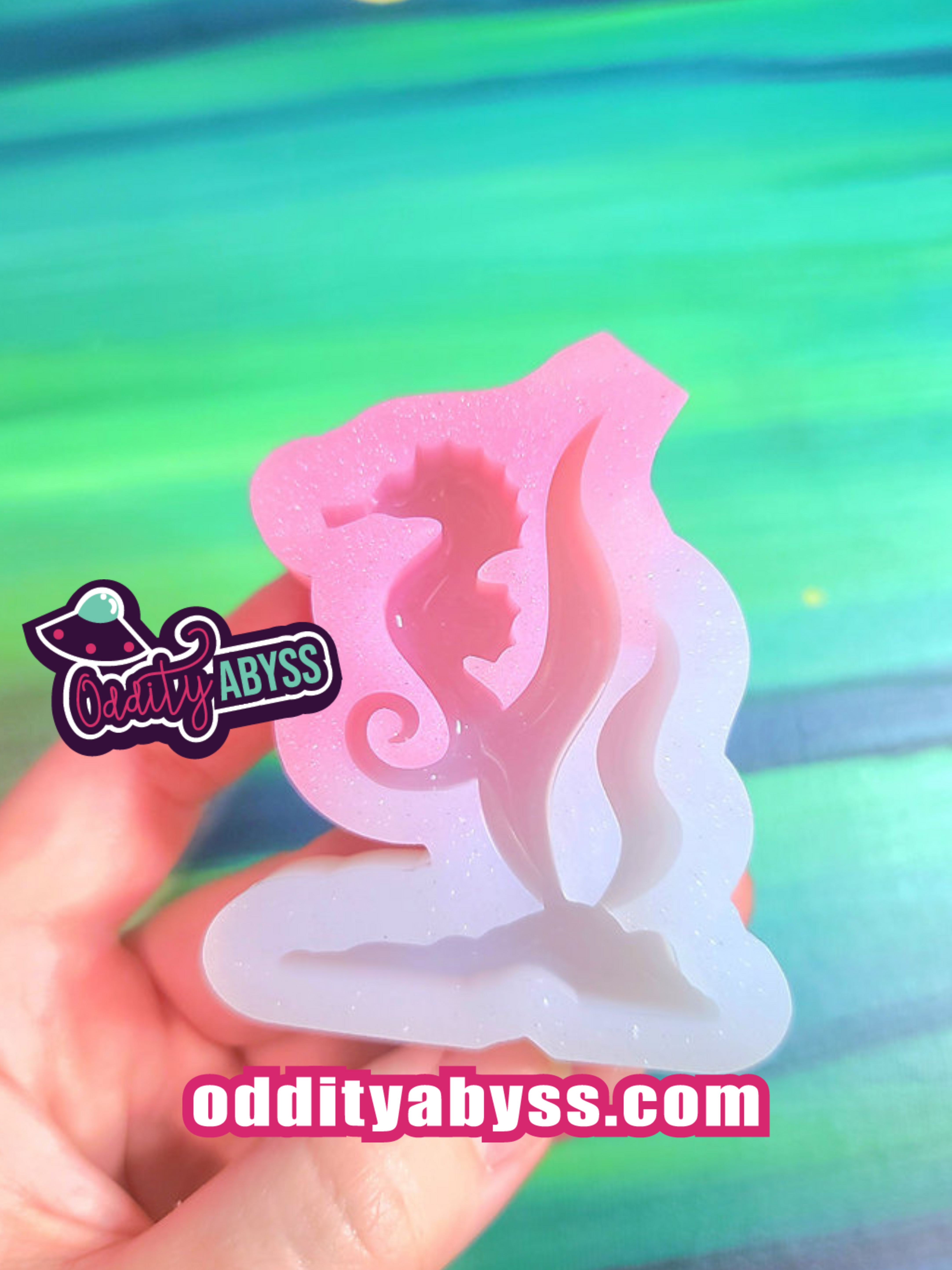 Seahorse Standing Small Handmade Silicone Mold Beach Ocean Seahorse