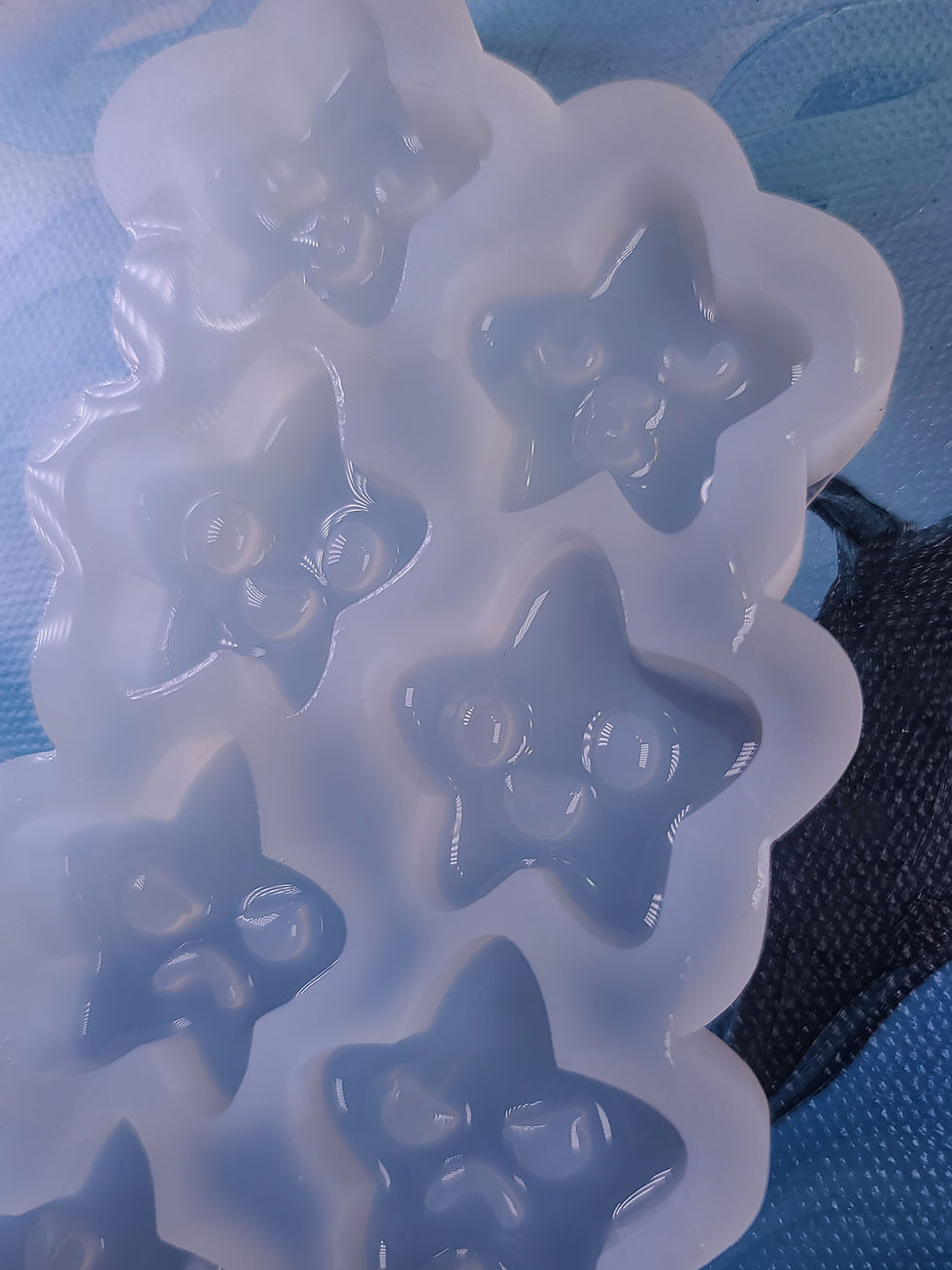 Thumbnail: Moody Stars Palette 3d Handmade Silicone Mold Palette Star Set Magnet Earring 