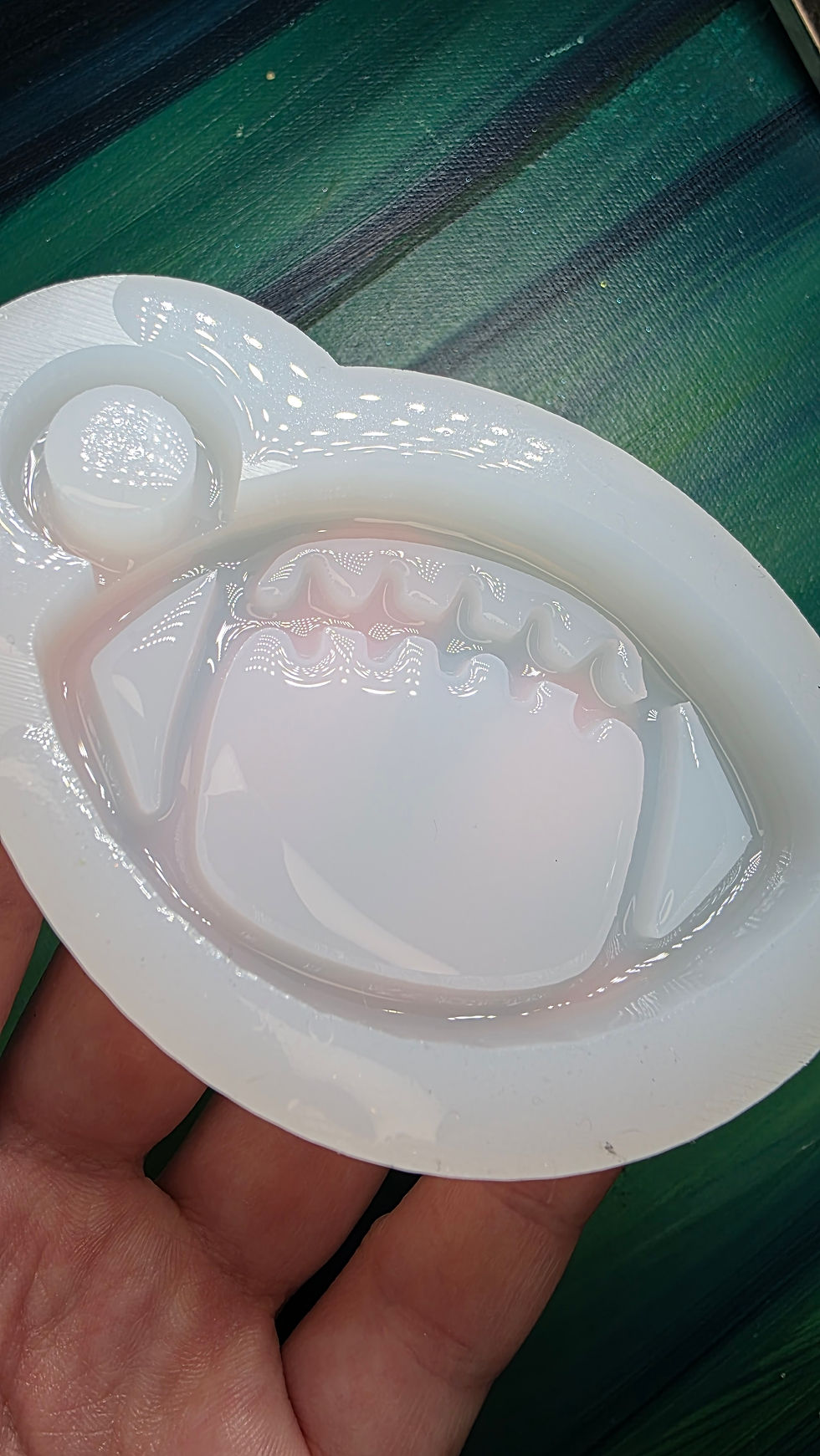 Thumbnail: 3" Football Mold Glossy 3d Handmade Silicone Mold Looped